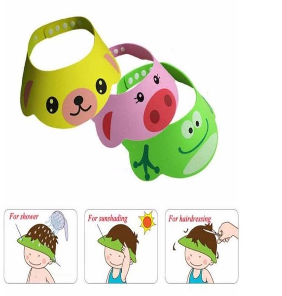 

baby boy girl care hat shampoo cap water thermometer kid child baby shower safe shampoo bath shower cap hat wash hair eye shield9919081