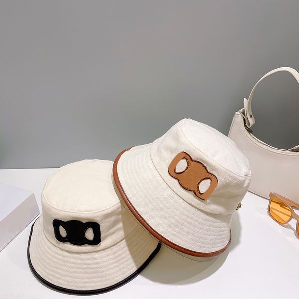 

Designer Summer Bucket Hat Fashion Women's Stingy Brim Hats Casual Simple Caps 2 Options, C2