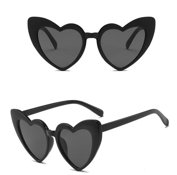 

love ladies sunglasses trendy fashion peach heart sunglasses sunglasses, Black