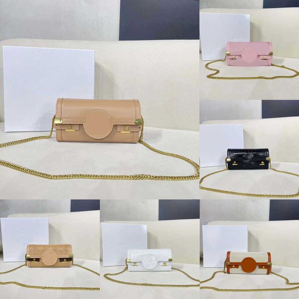 

13 colors shoulder crossbody bags totes cylinder square branded letter b wallet for women brand chain messengers 220712