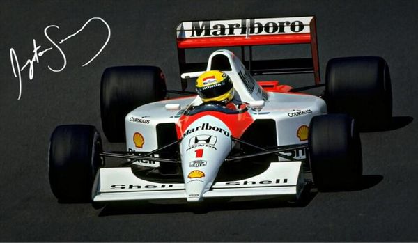 

ayrton senna signed autograph signatured autographed auto signature po poster1393146, Black