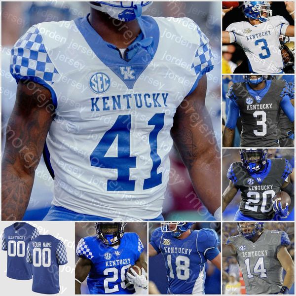 

football jerseys custom 2023 kentucky wildcats football jersey ncaa college lynn bowden benjamin snell josh allen akeem hayes kavosiey smoke, Black;red