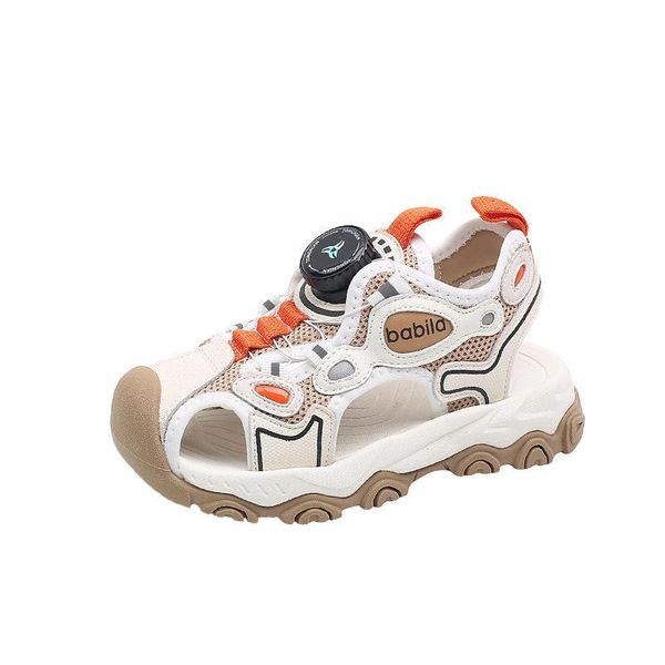 

sandals baby shoes kids children footwear summer spin buckle f12665, Black;red