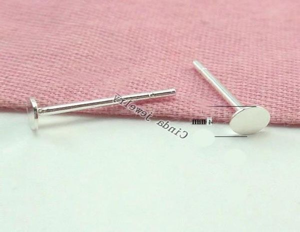 

jewelry findings components connectors 20pcslot 925 sterling silver earring nail for diy gift craft 4mm w2955616122