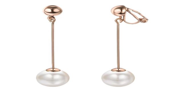 

yoursfs 6 pairsset clip on earrings for women dangle crystal 18k rosewhite gold plated non pierced ears5963474, Silver