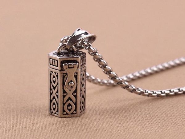 

cremation lockets jewelry openable box case pendant urn keepsake memorial vintage pet supplies ash necklace real titanium steel jo1737039, Silver