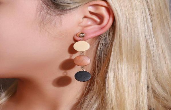 

new koren wooden errings for women sttement vintge geometric multicolor dngle drop errings femle wedding fshion jewelry41050069929639, Golden;silver