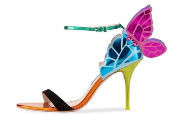 

sophia webster women039s leather heels coloured coloured sandal color flywear wings decorative high heel size317e19981683677442, Black