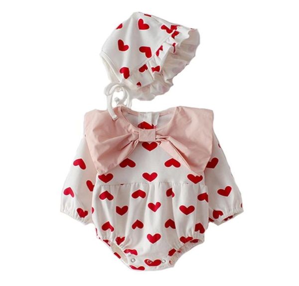 

summer born bodysuit cute love bow collar jumpsuit cotton baby boy clothing girl tights hat twopiece toddler 2104171690183, Blue