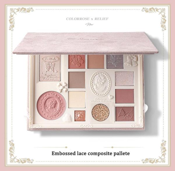 

makeup tools colorrose embossed eye shadow pallete blush high gloss integrated palette modification liquid cosmetic disc 2211115172019
