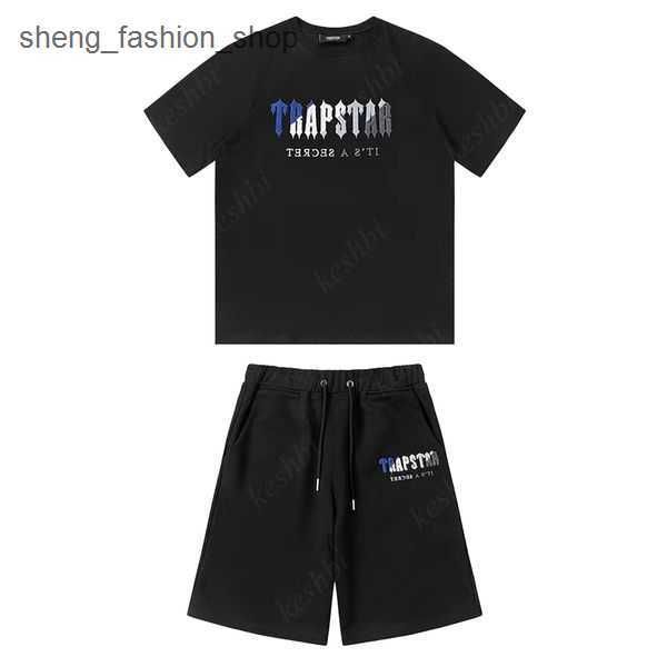 

trapstar mens t shirt pants 2 piece sets designer rainbow towel embroidery decoding tshirts men's black white round neck t-shirt 5 42r9, White;black