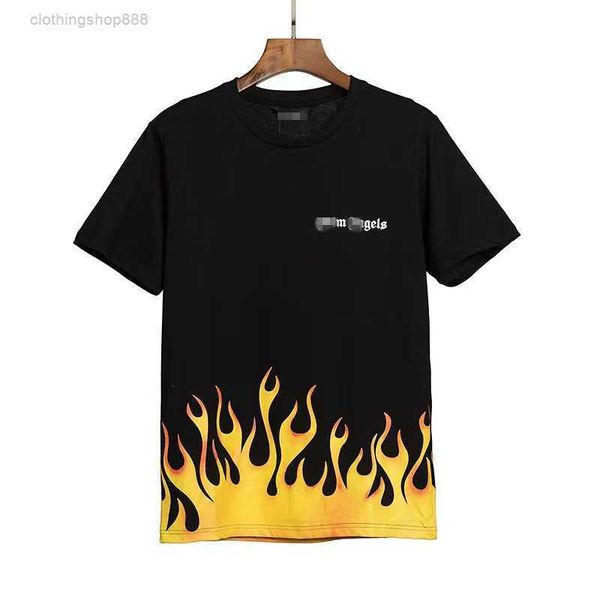 

22ss designer t shirt of luxury brand palms angels angel pa clothing spray letter short sleeve spring summer tide men and women tee 50kl, White;black