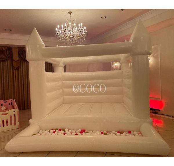 

outdoor activities 35x3m white pink inflatable wedding bouncer house party bouncy castle with pool for kids commercial jumper hou2783736