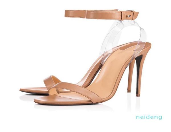

sandals clear slingback heels sandal transparent strap women high heels party wedding fashion summer shoes7651106, Black