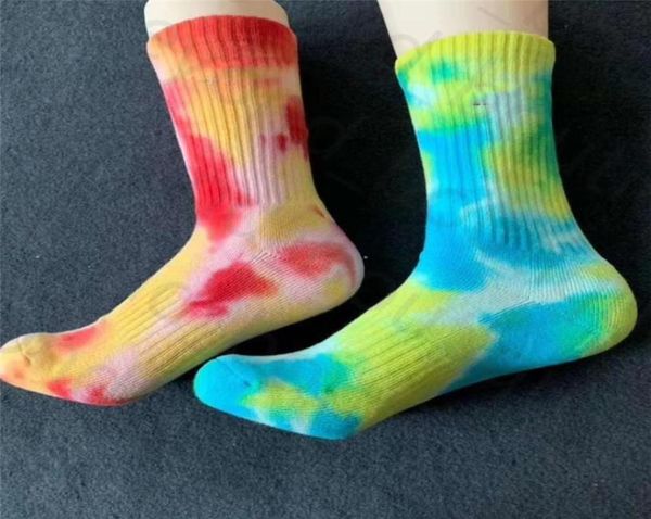 

tie dye crew printing socks trendy funny printed socks sock cotton long socks for men women5560157, Black