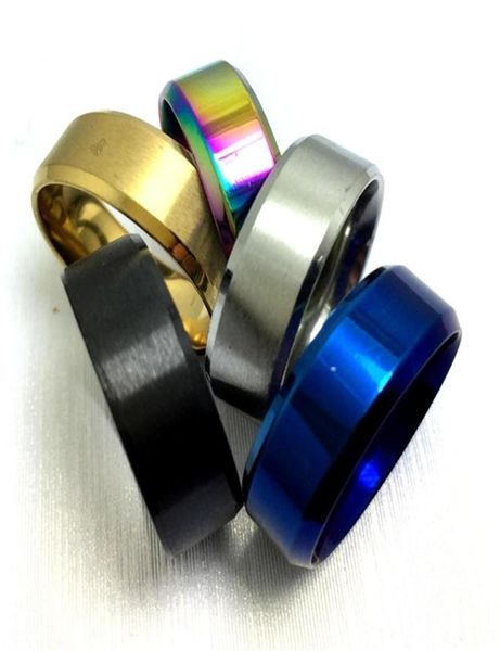 

new whole 50pcs 8mm simple plain band 316l stainless steel rings jewelry finger ring comfortable fit267n2576989, Silver