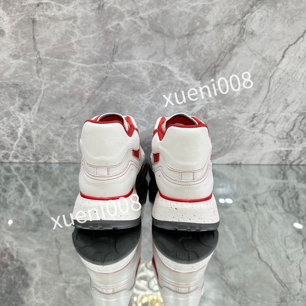 

2023womens mens quality casual shoes designer leather lace-up sneaker fashion running trainers letters flat printed gym sneakers, Red;white