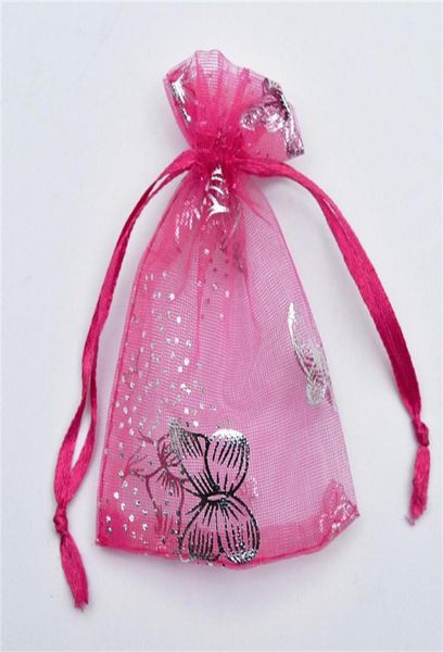 

20x30cm 100 pcs pink butterfly organza wedding jewellery gift bag 70x90 mm organza wedding party gift jewellery bags pouches24634130480, Pink;blue