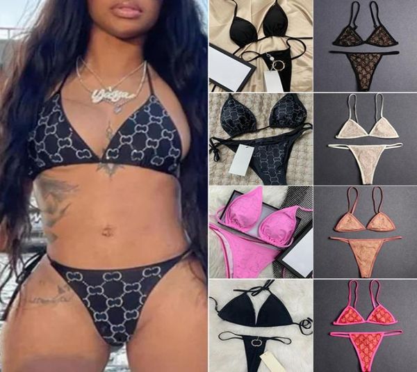 

fashion designer youth girl swimwear mini brazilian swimsuit letter diamond bikini sets thongs beach lady bathing suit wo3060441, White