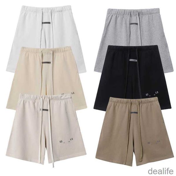 

2023 mens womens designer essentail shorts clothing apparel essent cotton sports fashion short street style tide knee length essentiel t99h, White;black