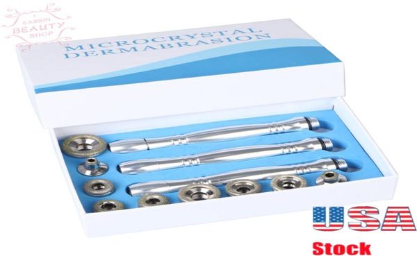 

diamond dermabrasion face care beauty device stainless steel 9 tips 3 wands9416892