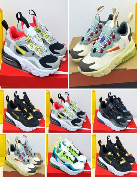 

infant kids walking running shoes 27o react bauhaus phantom red gold big small children athletic sneakers boys girls casual sports8131179, Black