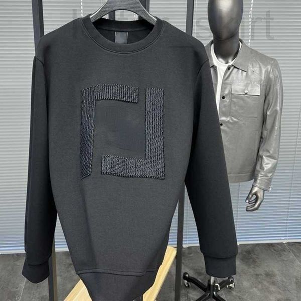 

men's hoodies & sweatshirts luxuriouscotton sweater mens sweatshirt double embroidery long sleeve designer hoodie men women casual crew, Black