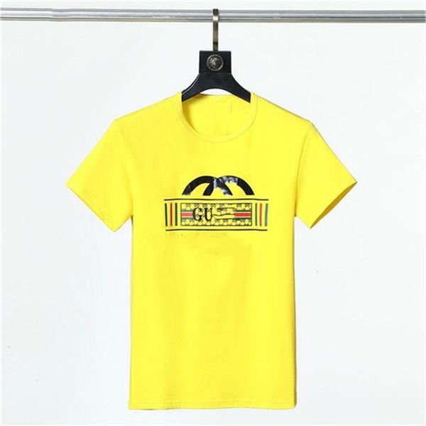 

summer new men's t-shirt fashion trend designer european and american style printed personality hundred match young charm internet cele, White;black