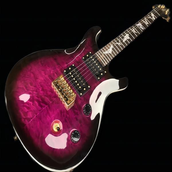 

prs electric guitar,rosewood body, quilted maple bat inlaid fingerboard