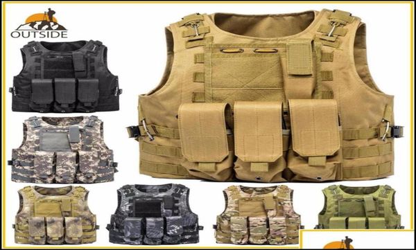 

tactical vests clothing gear usmc airsoft vest molle combat assat plate carrier 7 colors cs outdoor hunting drop delivery 2021 ij61524858, Black;green