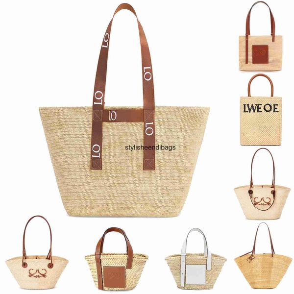 

stylisheendibags womens raffia basket straw anagram shoulder bag gym shopping handbag designer tote underarm bag luxury bucket weave crossbo
