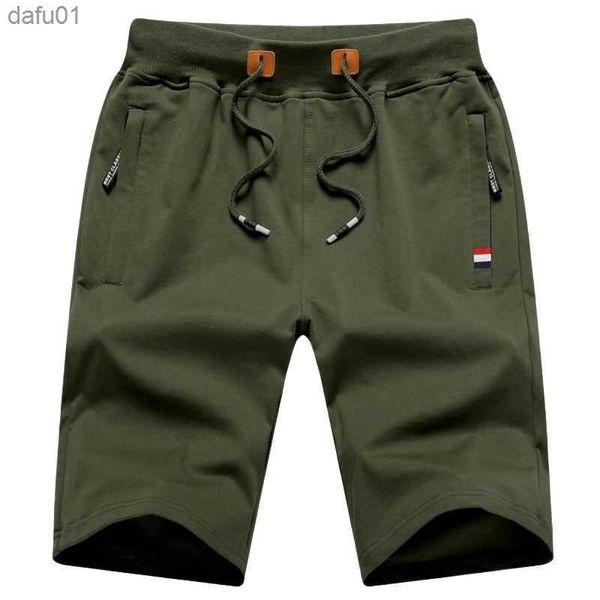 

men's shorts 2022 summer men's beach shorts cotton casual bermudas sports shorts men boardshorts solid color knee length trousers, White;black