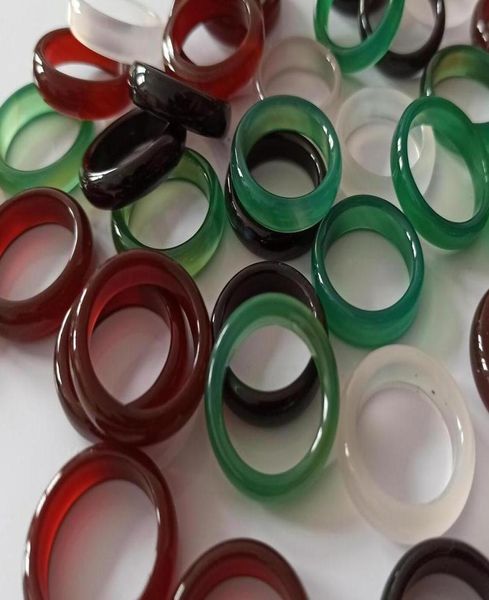 

natural multicolor chalcedony code ring ring012345677412253, Silver