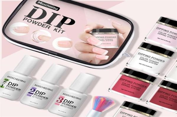 

dipping powder set nail polish set primer sealing layer desiccant nail starter kit dip powder system and 15ml remover261g3341858, Silver;gold