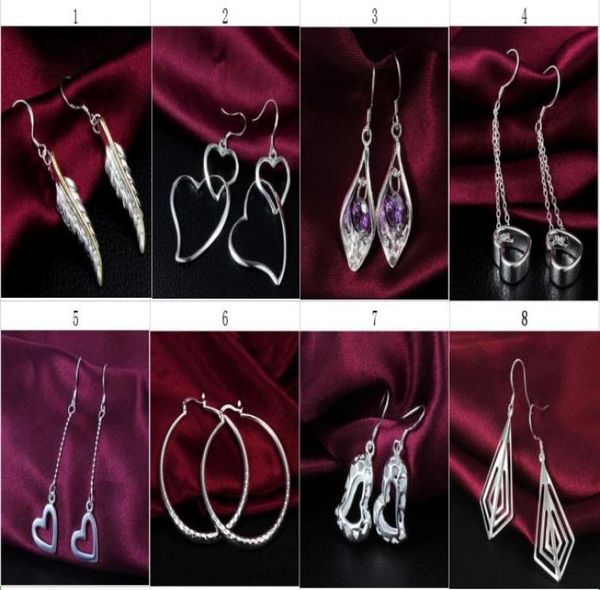 

fashion jewelry manufacturer mixed 50 pcs a lot earrings 925 sterling silver jewelry factory fashion shine earrings 17708590655