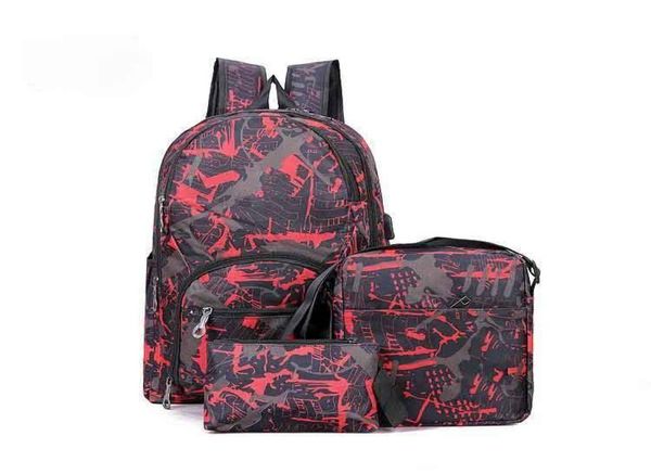 

outdoor bags camouflage travel backpack computer bag oxford brake chain middle school student bag many colors mix3392049