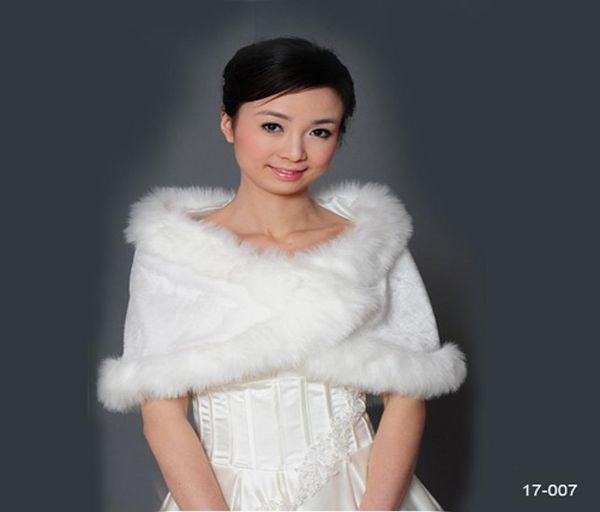 

2019 winter faux fur bridal wedding wrap cape shawl jackets coat bolero tippet stole for wedding party in stock5596782, White
