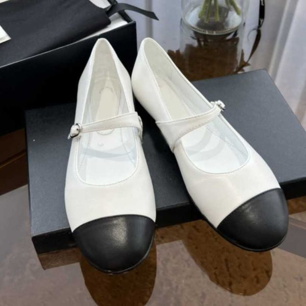 

classic black white ballet flats shoes lady girls women ankle strap ballerina real leather diamond buckle logo sandals patent cap toe loafer