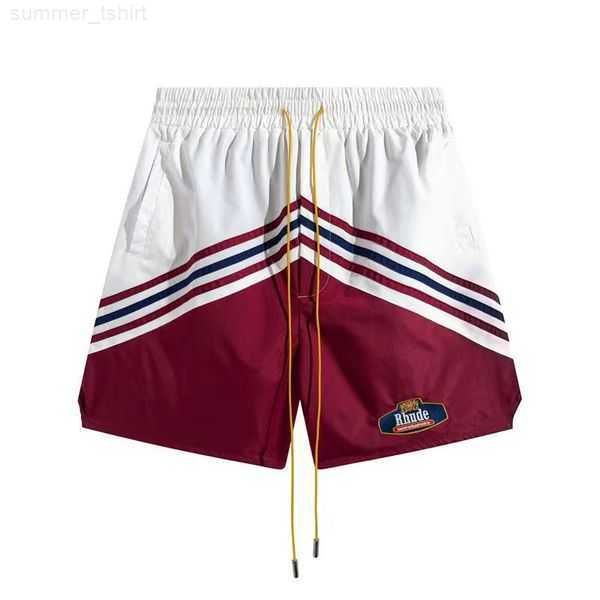 

rhude designer shorts mens fashion beach trousers sports fitness luxury shorts casual versatile quick drying european sweat pant gym wear 36, White;black