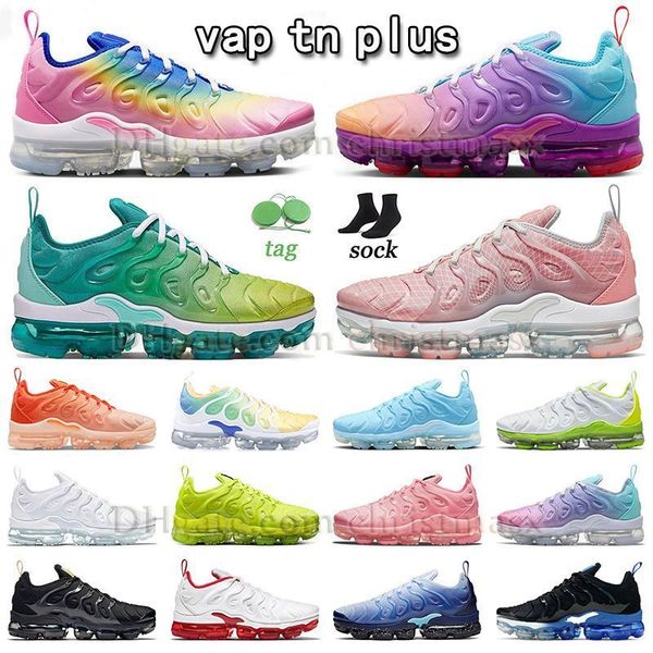 

2023 new tns plus vapour max lemon lime gradient multi bleached coral men women sneaker tennis ball atlanta cherry triple black cool grey ic