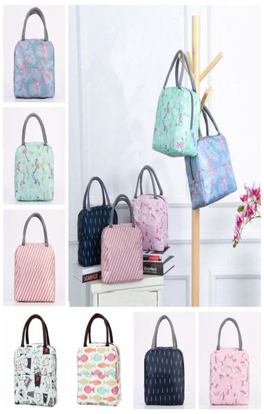 

flamingo lunch bags oxford thermal insulated lunch box tote cooler bag bento pouch lunch container school food storage bags 14styl7722848