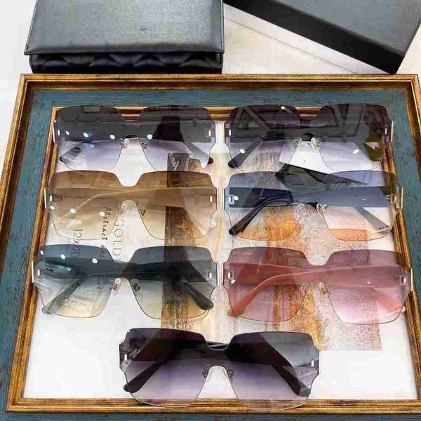 

sunglasses designer new net red same frameless plate candy color women's versatile sunglasses mwgc, White;black