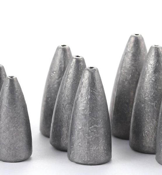 

50pcs jighead fishing weights sinkers 3 5g 5g 7g 10g 14g 20g metal casting weight sea connector tackle set264f4466313