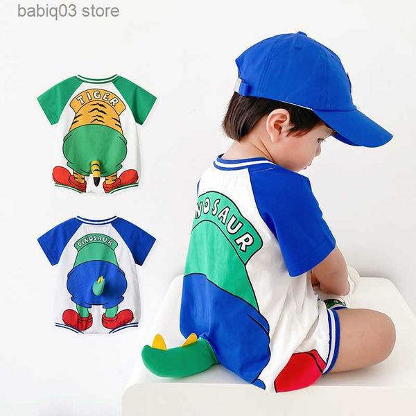 

rompers newborn baby boy girl bodysuit tiger print rompers new fashion summer toddler clothes jumpsuit playsuit infant outfits onesie t23052, Blue