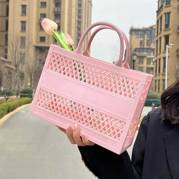 

other bags summer new women's bag fashion jelly bags candy color handbags outdoor casual picnic bags beach vacation handbag female, Black;red