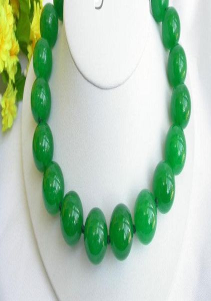 

healthy round natural green jade necklace 16mm01234564725972, Silver