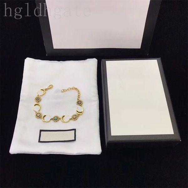 

mens designer bracelets gold plated luxury bracelet fashion g jewelry woman birthday little daisy ins inlay gemstone charms bracelets cuff z, Golden;silver