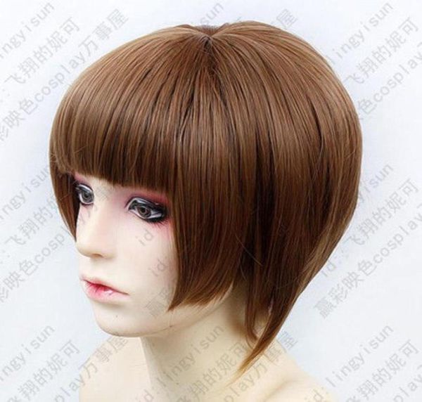 

tsunemori akane short brown cosplay fashion wig012345687216522754358, Black