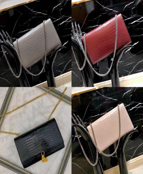 

alligator leather shoulder bags chain fashion clutch dicky0750 cowhide handbags presbyopic wristlet purse messenger crocodile wome4401352