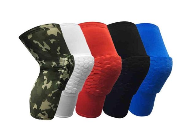 

honeycomb sports safety volleyball basketball kneepads compression socks knee pads wraps brace protection camouflage fashion acces1924749, Black;gray